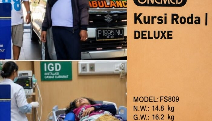 Usai Empat Hari Dirawat, Astutik Pulang dengan Bantuan Kursi Roda dari Direktur RSUD Blambangan