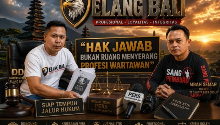 Owner Media Elang Bali “DD” Tegaskan Siap Tempuh Jalur Hukum, Mbah Semar: Hak Jawab Bukan Ruang Menyerang Profesi Wartawan