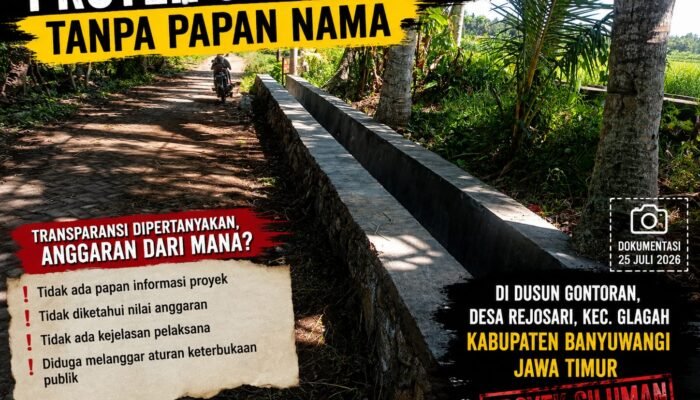 Wartawan Diduga Diintimidasi Saat Konfirmasi Proyek Irigasi, FRN Banyuwangi: Jangan Ganggu Kerja Jurnalistik!!! 