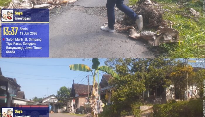 Diduga Kecewa Jalan Rusak Tak Kunjung Diperbaiki, Warga Desa Bayu Tutup Akses Jalan sebagai Bentuk Protes