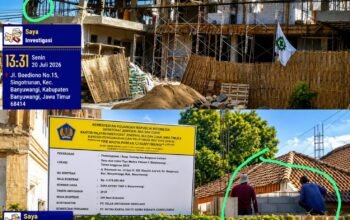 Diduga Abaikan K3, Pekerja Proyek Pembangunan Kantor Bea Cukai Banyuwangi Bekerja Tanpa APD