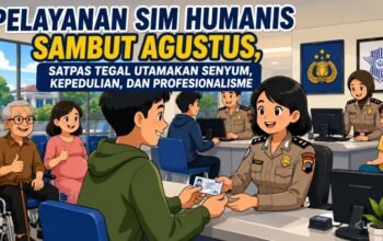 Pelayanan SIM Humanis Sambut Agustus, Satpas Tegal Utamakan Senyum, Kepedulian, dan Profesionalisme