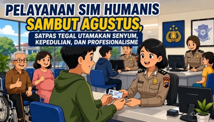 Pelayanan SIM Humanis Sambut Agustus, Satpas Tegal Utamakan Senyum, Kepedulian, dan Profesionalisme