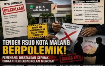 Tender RSUD Kota Malang Berpolemik, Pemenang Dibatalkan Sepihak, Dugaan Persekongkolan Mencuat