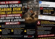 Viral Pernyataan Diduga Milik Kades Sumberpinang tentang Sabung Ayam, Publik Desak Penjelasan Terbuka