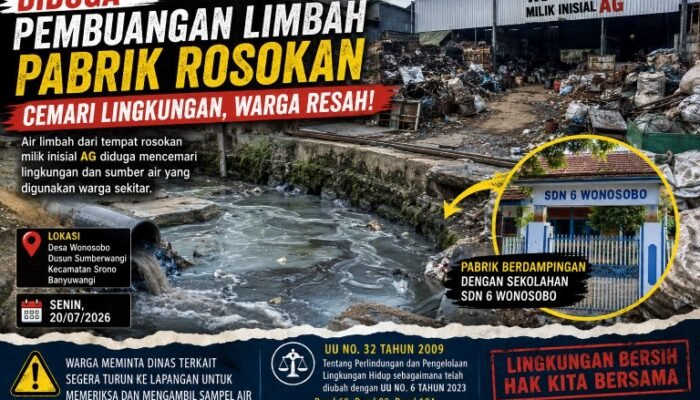 Diduga Limbah Pabrik Penggilingan Rosokan Cemari Lingkungan, Warga Wonosobo Resah