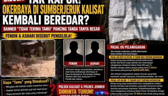 Diduga Kembali Beredar, Okebaya di Sumberjeruk Kalisat Disorot – Muncul Banner “TIDAK TERIMA TAMU” Ada Apa ya???