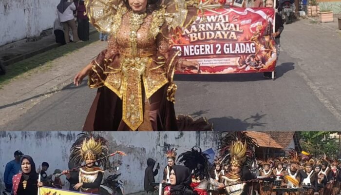Karnaval Budaya SDN 2 GLADAG Meledak!!! Wali Murid Turun Jalan, Budaya Nusantara Bergema di Rogojampi