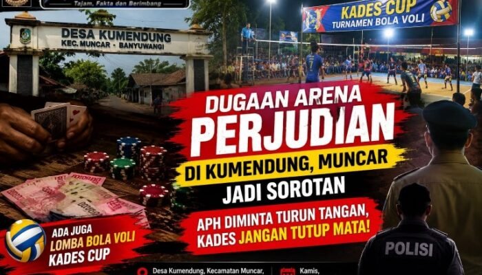 Dugaan Arena Perjudian di Kumendung Muncar Jadi Sorotan : APH Diminta Turun Tangan, Kades Kumendung JANGAN TUTUP MATA!!