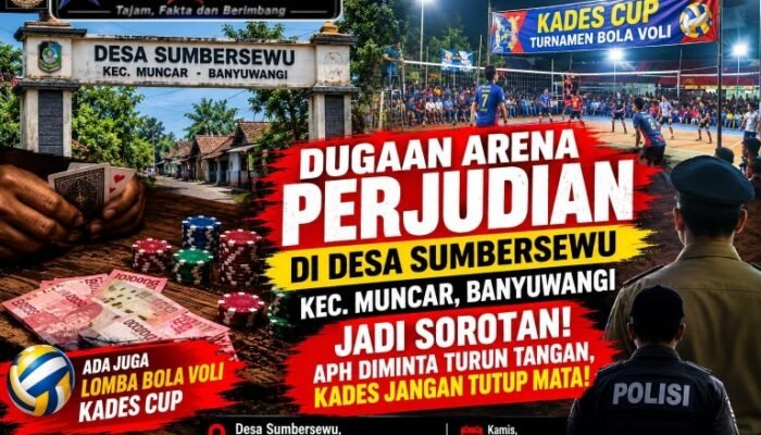 Dugaan Arena Perjudian di Sumbersewu  Muncar Jadi Sorotan : APH Diminta Turun Tangan, Kades Sumbersewu JANGAN TUTUP MATA!!
