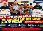 Polda Jatim Bongkar Dugaan Pengalihan 185 Ton Gula dari Tiga Pabrik, 11 Orang Jadi Tersangka—Kerugian Ditaksir Rp3 Miliar!!